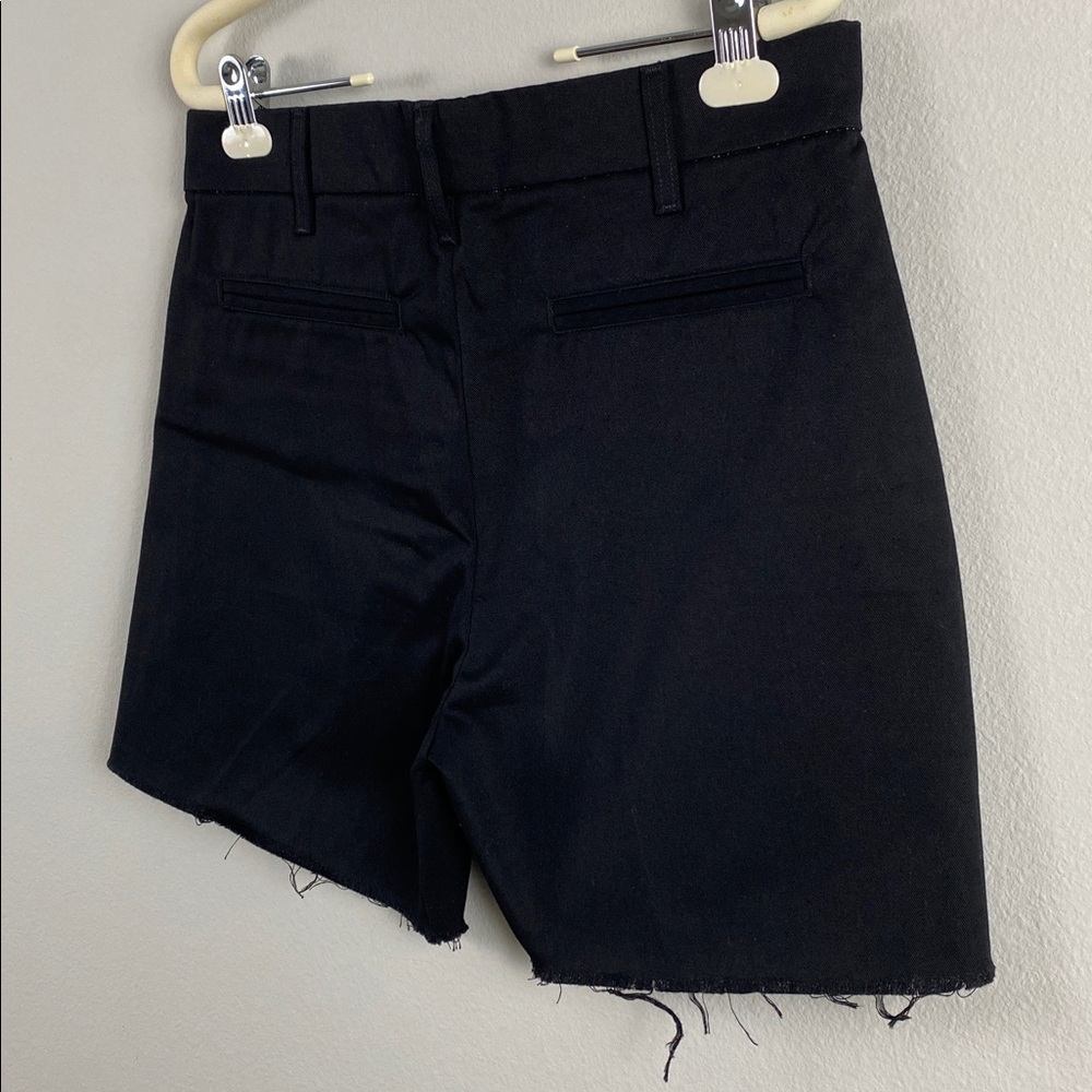 Re/Done Cut Off Trouser Short | High Rise, 4 Pockets | Black - Picture 6 of 13